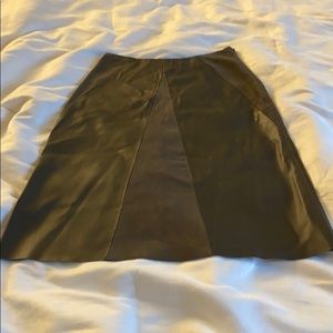 Zara vegan leather and suede A line skirt
